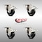 Service Caster 3 Inch 316SS Soft Rubber Swivel Top Plate Caster Set Total Lock Brake SCC SCC-SS316TTL20S314-SRS-4 - alternate 4